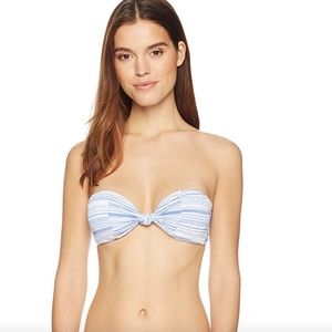 First Mate Knot Center Bandeau Bikini Top NWT